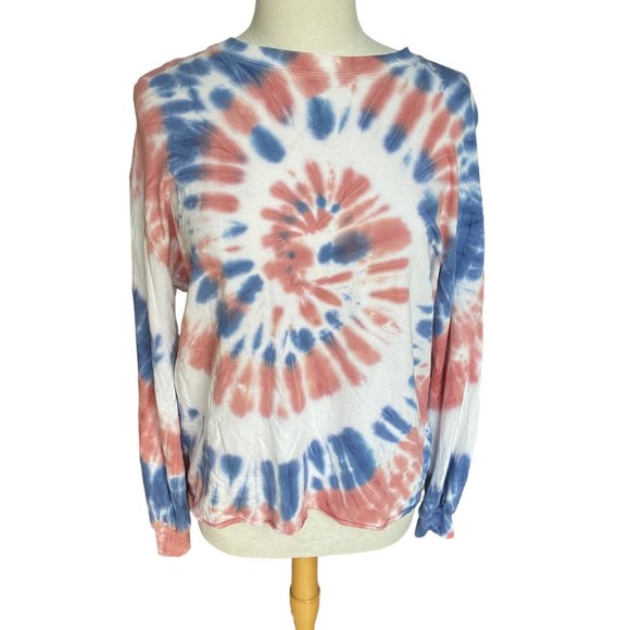 C&C California Tie Dye Faded Red Blue Surf Cali Hippie Crewneck Sweatshirt-S - Picture 4 of 15